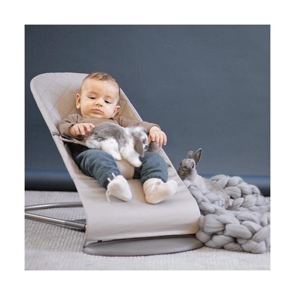 BabyBjörn BB Bouncer Bliss,Sand Grey, Cotton - BabyBjörn