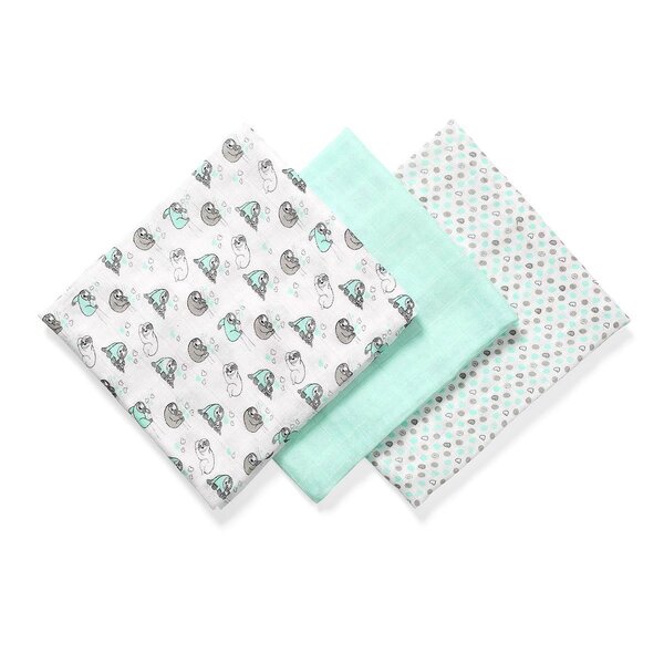 BabyOno bamboo diapers 3pcs, Green - BabyOno