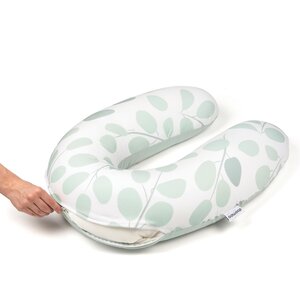 Doomoo Buddy nursing pillow cover, Leaves Aqua - Doomoo