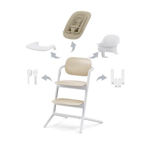 Cybex Lemo 4in1 söögitooli komplekt Sand White - Cybex