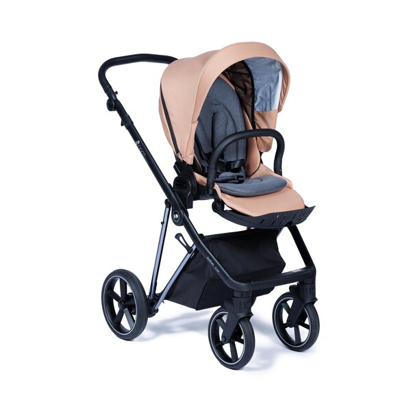 Nordbaby Active Lux vankrikomplekt Copper Beige, Chrome frame - Nordbaby