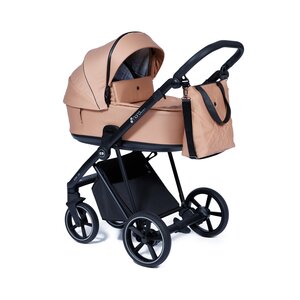 Nordbaby Active Lux vankrikomplekt Copper Beige, Black frame - Nordbaby