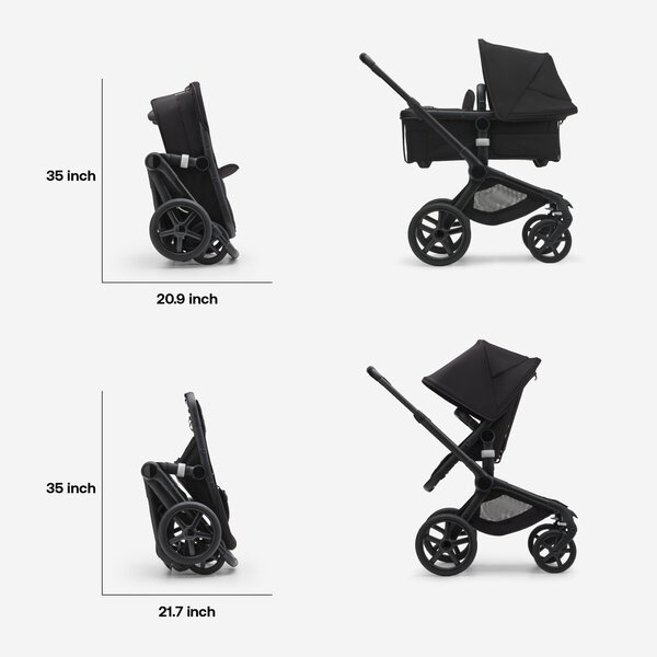 Bugaboo Fox 5 stroller set Black/Black, Desert Taupe - Bugaboo