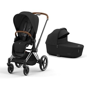 Cybex Priam V4 stroller set Sepia Black, Frame Chrome Brown - Cybex