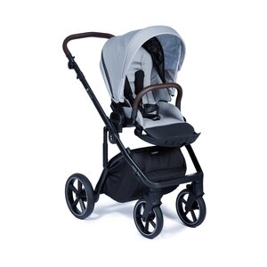 Nordbaby Active Plus vankrikomplekt Silver Grey, raam Onyx Brown - Nordbaby