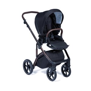 Nordbaby Active Plus stroller set Brilliant Black, frame Bronze Brown - Nordbaby