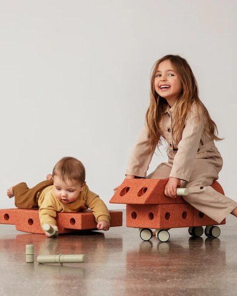 Modu building blocks Explorer Set Burnt Orange / Dusty Green - Modu