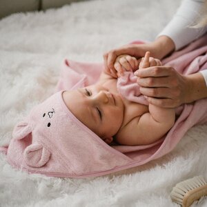 BabyOno bamboo hooded towel 100x100 cm Pink - BabyOno