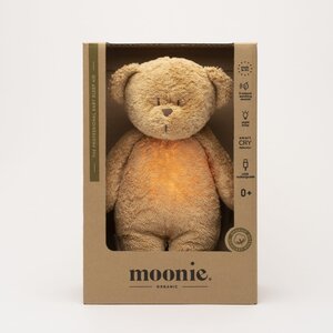 Moonie nakts lampiņa Organic Bear, Capuccino - Moonie