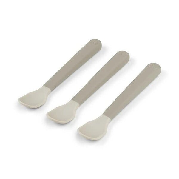 Done by Deer Foodie easy-grip baby spoon 3-pack Sand - Done by Deer