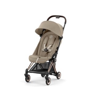 Cybex Coya kergkäru Cozy Beige, rosegold raamiga - Cybex