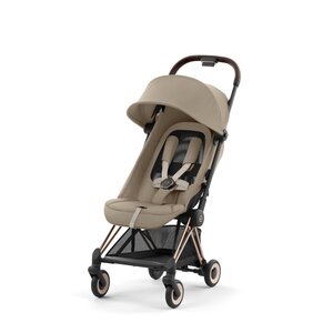 Cybex Coya kergkäru Cozy Beige, rosegold raamiga - Cybex