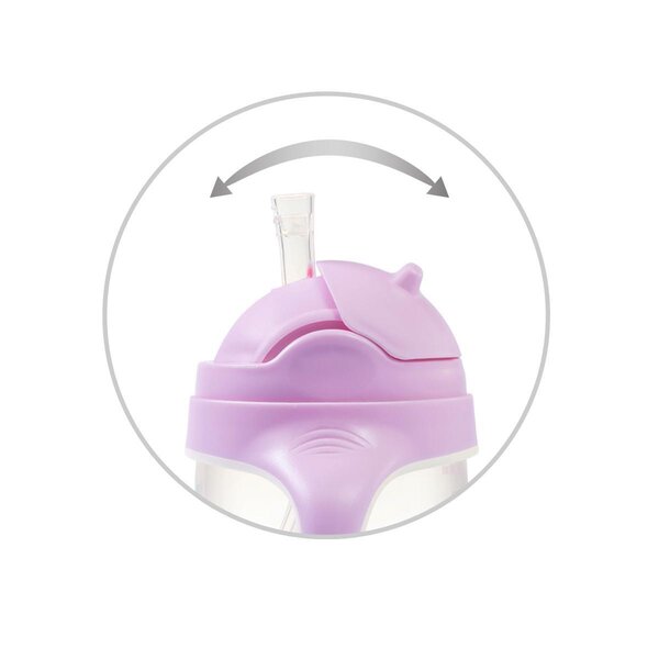 BabyOno sippy cup with weighted straw Pink - BabyOno