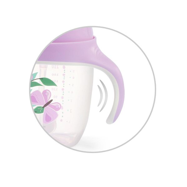 BabyOno sippy cup with weighted straw Pink - BabyOno