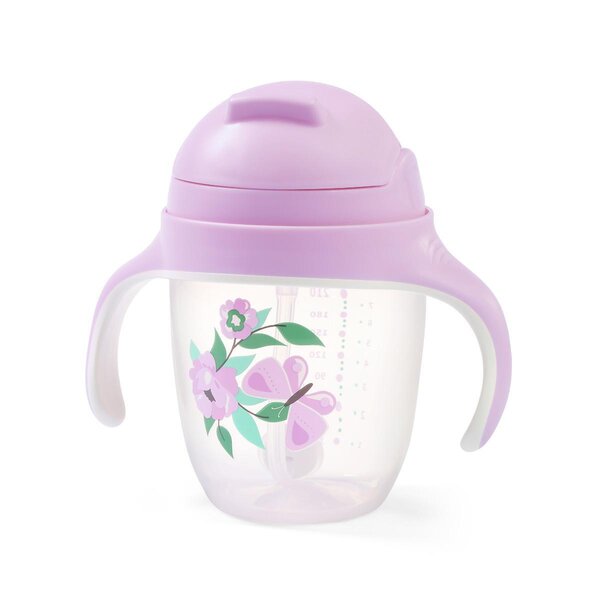 BabyOno sippy cup with weighted straw Pink - BabyOno