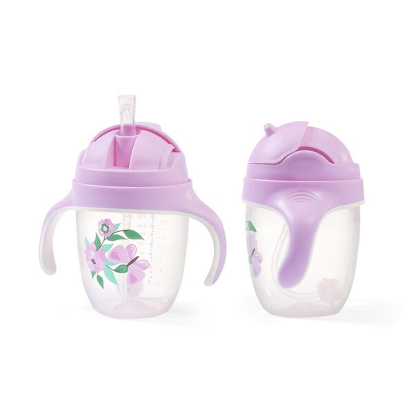 BabyOno sippy cup with weighted straw Pink - BabyOno