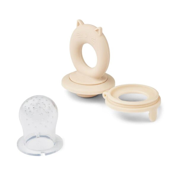 Liewood Miranda Cat Shape Food Feeder 2-Pack, Tuscany rose / Apple blossom - Liewood