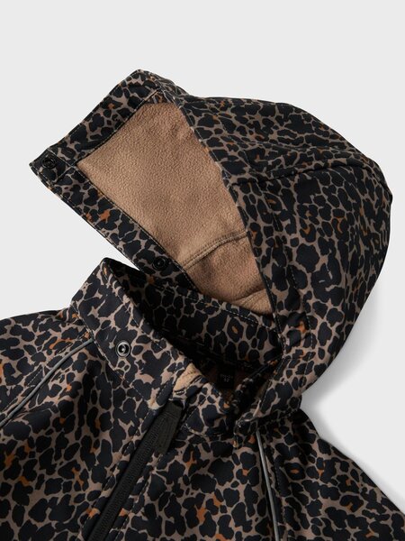 NAME IT softshell kombinesoon Nmfalfa08 Desert Taupe Leopard - NAME IT