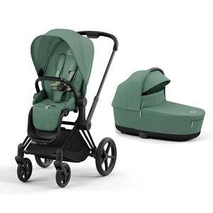 Cybex Priam V4 stroller set 2in1 Leaf Green, Matt Black, Cloud T car seat Plus Leaf Green - Cybex