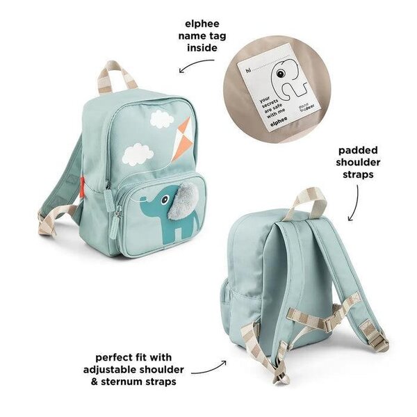 Done by Deer kids canvas backpack Elphee Blue - Done by Deer