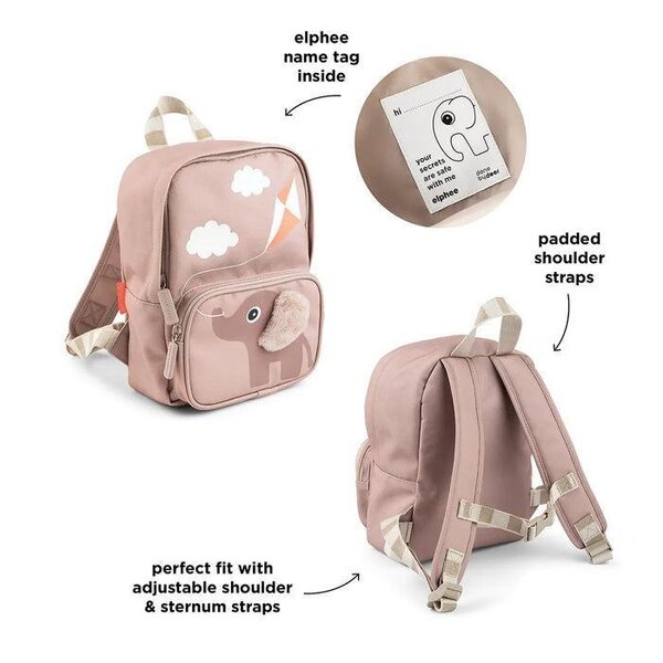 Done by Deer kids canvas backpack Elphee Pink - Done by Deer