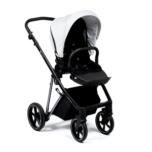 Nordbaby Active Lux stroller set Black & White, Chrome Black frame - Nordbaby