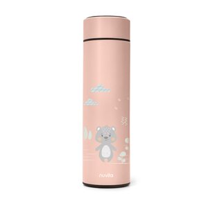 Nuvita steel thermal bottle with LED thermom. 500ml, English Rose - Nuvita