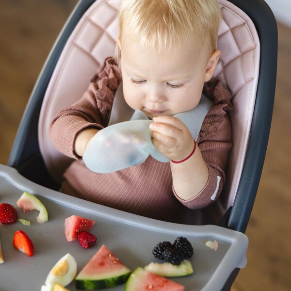 BabyOno Silicone bib -ultrathin Blue - BabyOno