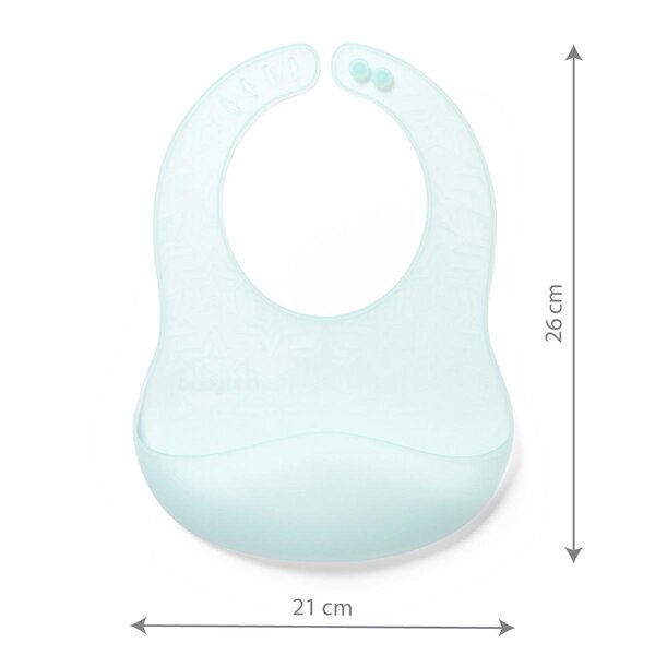 BabyOno Silicone bib -ultrathin Blue - BabyOno