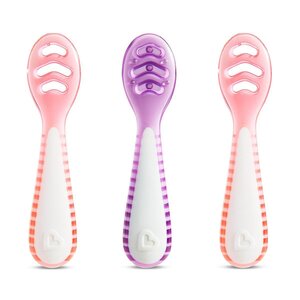 Munchkin 3pk Gentle Dip Self-feeding Utensil Pink/Purple - Munchkin