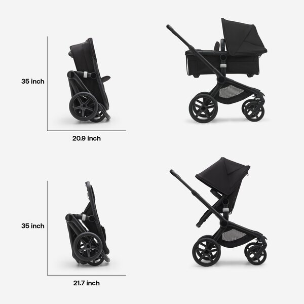 Bugaboo Fox 5 stroller set Black/Midnight Black, Midnight Black - Bugaboo