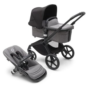 Bugaboo Fox 5 vežimėlio komplektas Black/Grey Melange, Midnight Black - Bugaboo