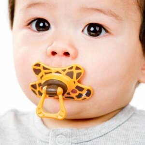 Difrax 127 Animal- 6+ months natural soother with ring - Bibs